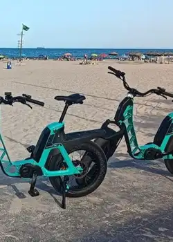 Leihen Sie ein Fahrrad und erkunden Sie die Straßen Valencias, Spanien.